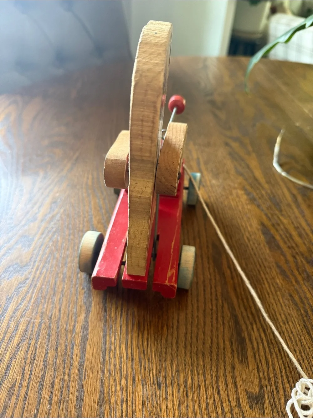 Vintage Merry Mutt -Red Pull-Along Puppy Toy
